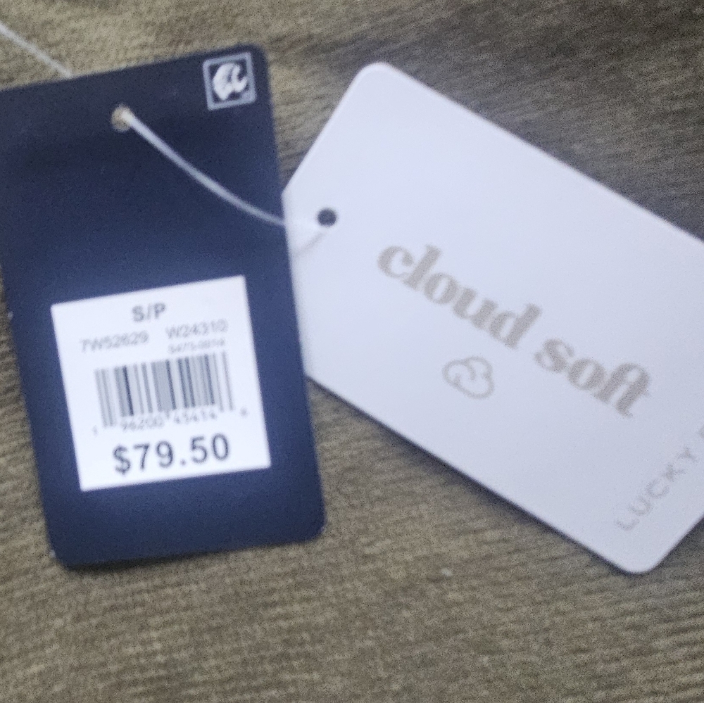 NWT Lucky Brand Khaki Hooded Sweater for Women Cloudsoft Sm - Picture 4 of 5